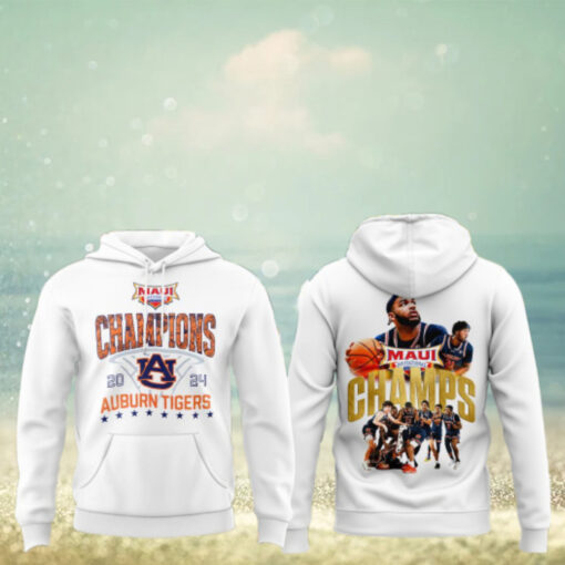Auburn Tigers Maui Invitational Champions 2024 Hoodie, T Shirt – White