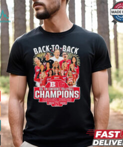 Back To Back Big Ten Coference Volleyball Champions Nebraska Cornhuskers 2023 2024 Shirts