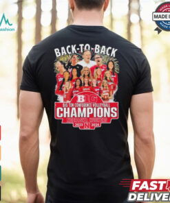 Back To Back Big Ten Coference Volleyball Champions Nebraska Cornhuskers 2023 2024 Shirts