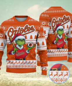 Baltimore Orioles Funny Grinch Christmas Sweater