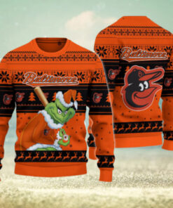 Baltimore Orioles Grinch Christmas Ugly Sweater