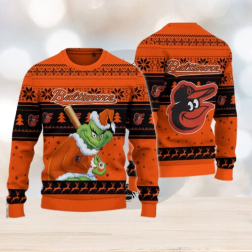 Baltimore Orioles Grinch Christmas Ugly Sweater