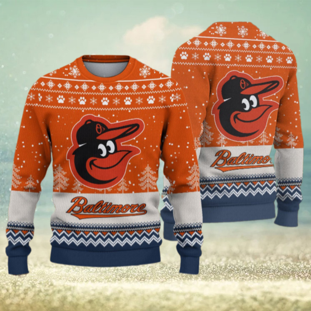 Baltimore Orioles Logo Christmas Wool Sweater Baltimore Orioles Logo Christmas Wool Sweater