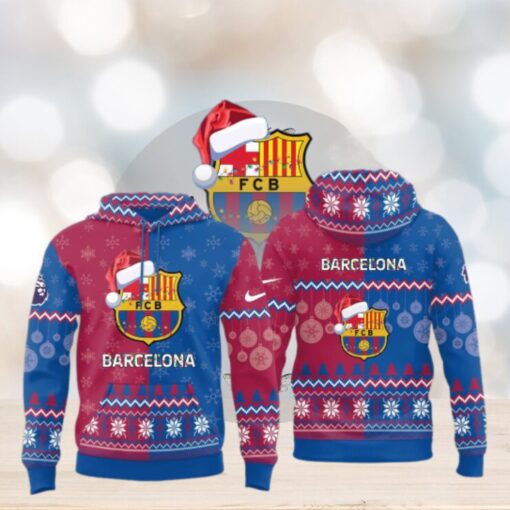 Barcelona Merry Christmas 2024 Hoodie