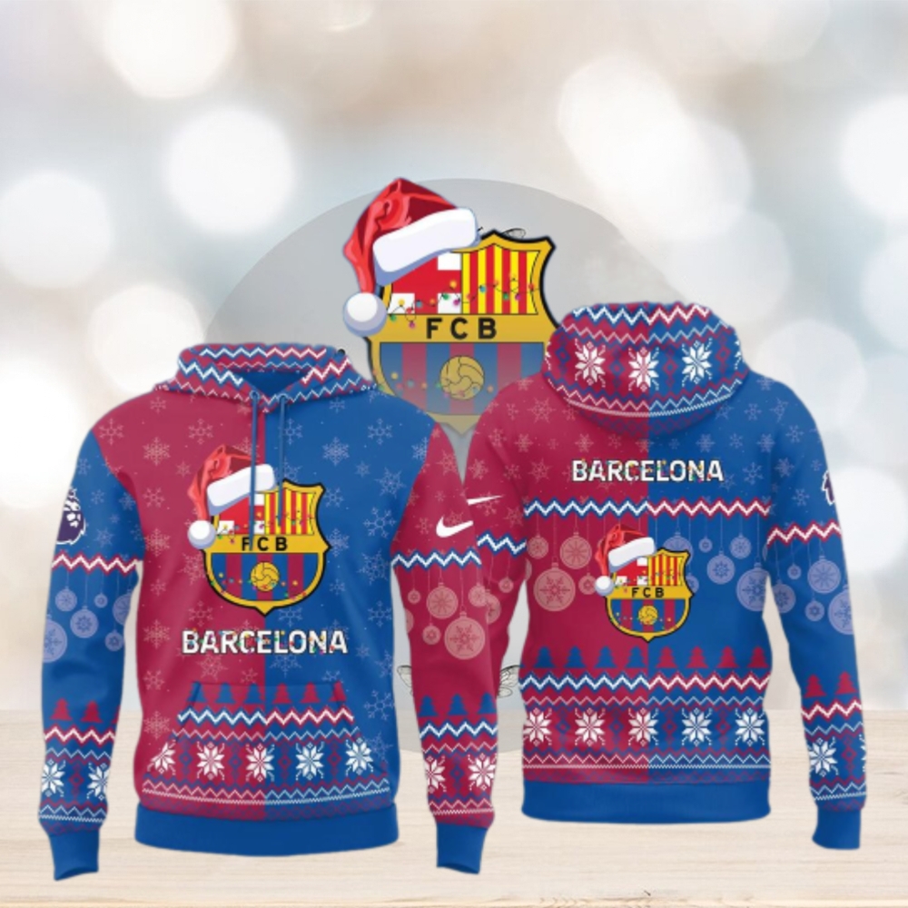 Barcelona Merry Christmas 2024 Hoodie Barcelona Merry Christmas 2024 Hoodie