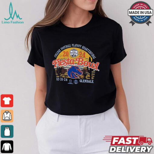 Boise State Broncos 2024 College Football Playoff Quarterfinal Fiesta Bowl 12 31 24 Glendale Desert t shirt