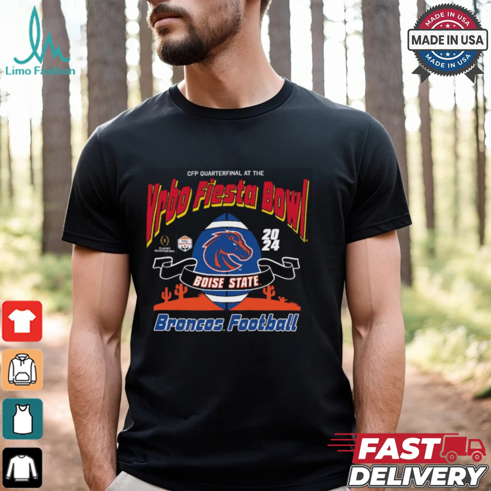 Boise State Broncos Blue 84 College Football Playoff 2024 Fiesta Bowl T Shirt Boise State Broncos Blue 84 College Football Playoff 2024 Fiesta Bowl T Shirt