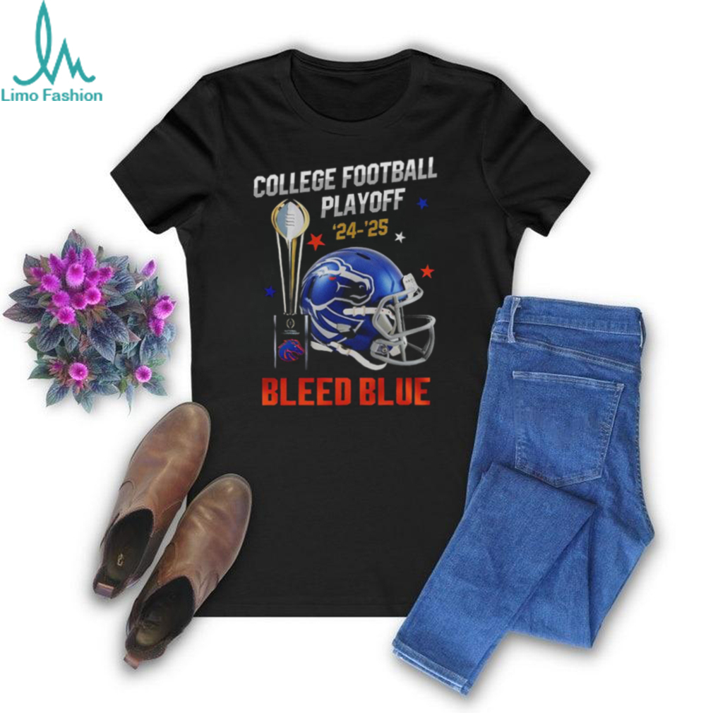 Boise State Broncos College Football Playoff 2024 2025 Bleed Blue T Shirt Boise State Broncos College Football Playoff 2024 2025 Bleed Blue T Shirt