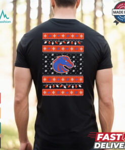 Boise State Broncos Ugly Christmas light Shirt