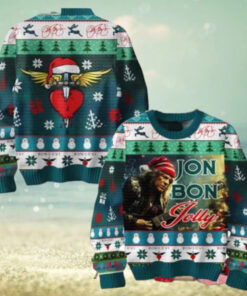 Bon Jon Jovi Jolly Chirstmas Gifts 2024 Xmas For Family And Friends Ugly Sweater