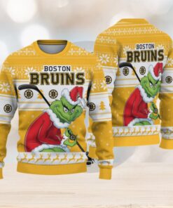 Boston Bruins Grinch Christmas Ugly Sweater