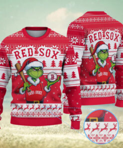 Boston Red Sox Funny Grinch Christmas Sweater