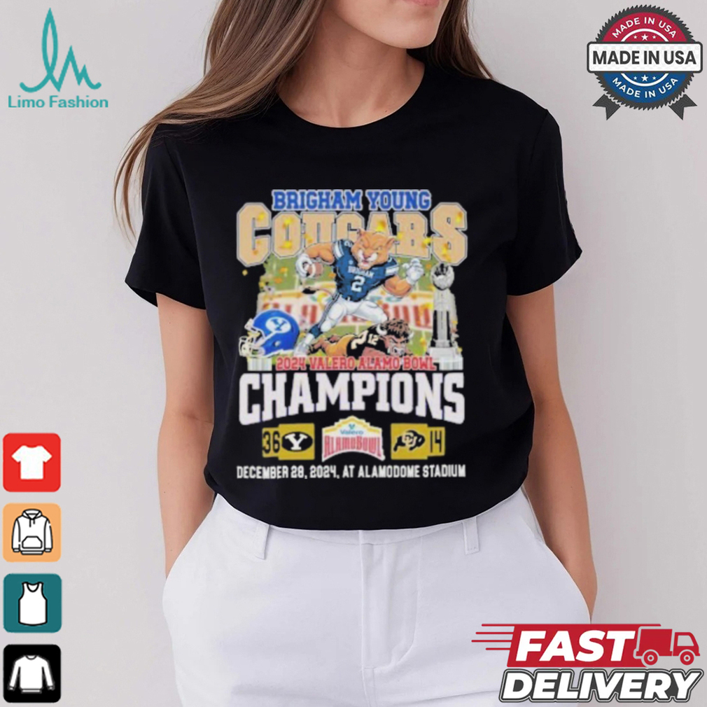Brigham Young Cougars Mascot 2024 Valero Alamo Bowl Champions Shirt Brigham Young Cougars Mascot 2024 Valero Alamo Bowl Champions Shirt