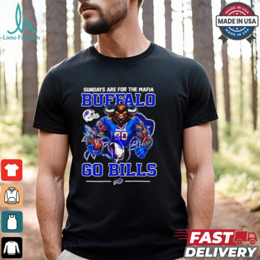 Buffalo Bills sunday are for the Mafia Buffalo go Bills mascot shirt