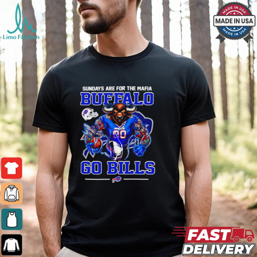 Buffalo Bills sunday are for the Mafia Buffalo go Bills mascot shirt Buffalo Bills sunday are for the Mafia Buffalo go Bills mascot shirt