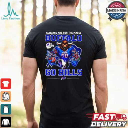Buffalo Bills sunday are for the Mafia Buffalo go Bills mascot shirt