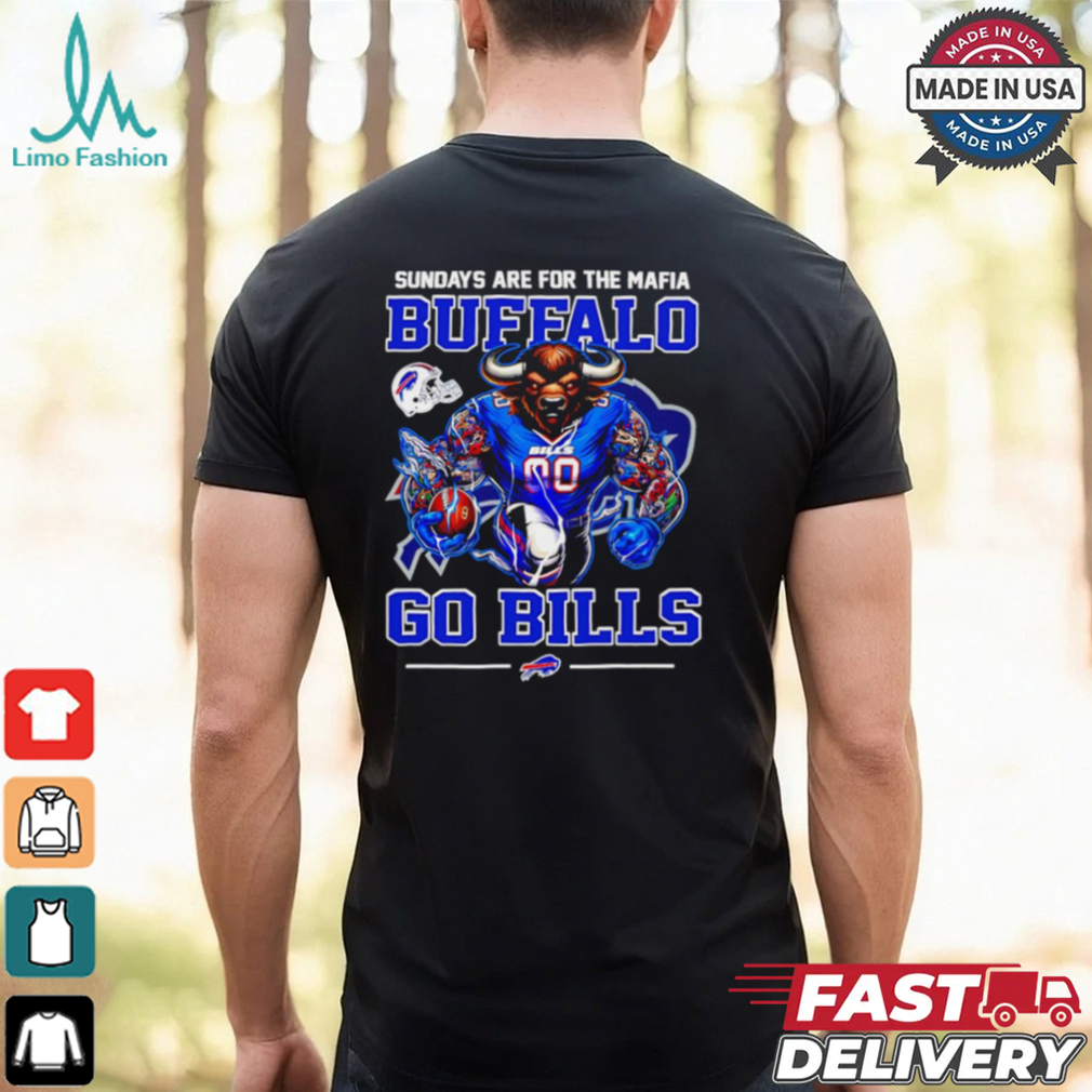 Buffalo Bills sunday are for the Mafia Buffalo go Bills mascot shirt Buffalo Bills sunday are for the Mafia Buffalo go Bills mascot shirt