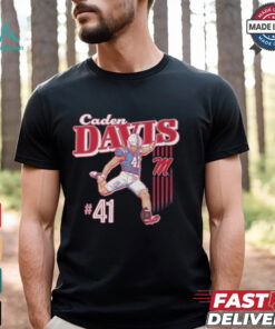 Caden Davis Ole Miss Rebels Illustrated Light Graphic t shirt
