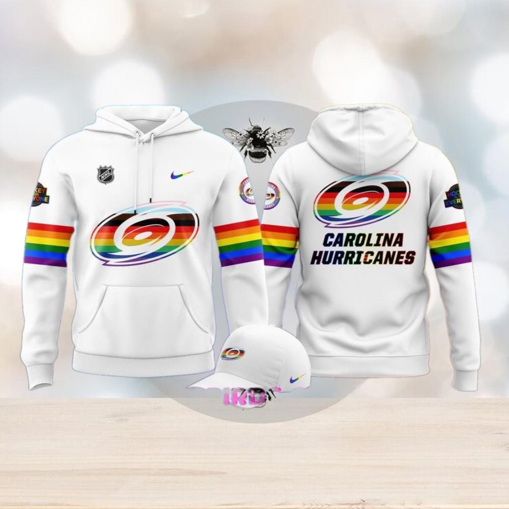 Carolina Hurricanes Pride Night 2025 White Hoodie Carolina Hurricanes Pride Night 2025 White Hoodie