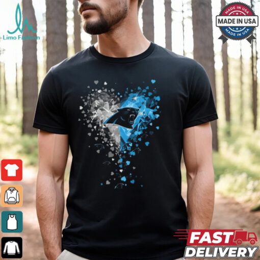 Carolina Panthers Crystal Heart Shirt