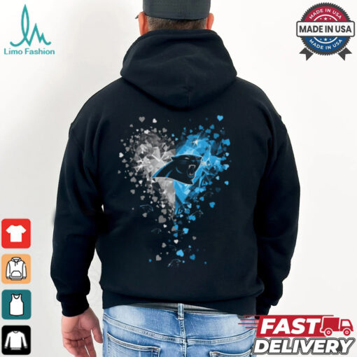 Carolina Panthers Crystal Heart Shirt