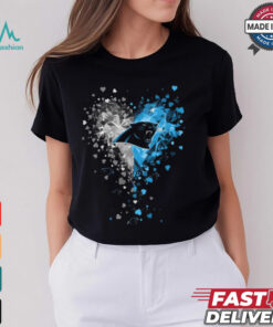 Carolina Panthers Crystal Heart Shirt