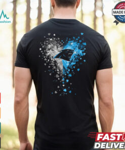 Carolina Panthers Crystal Heart Shirt