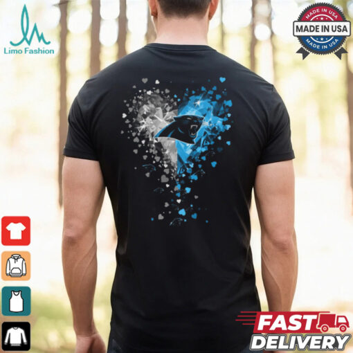Carolina Panthers Crystal Heart Shirt