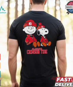 Charlie Brown And Snoopy Alabama Crimson Tider Shirt