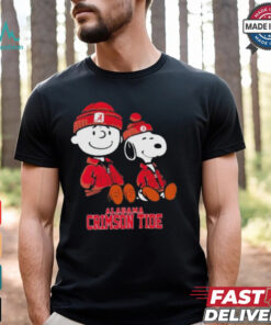 Charlie Brown And Snoopy Alabama Crimson Tider Shirt