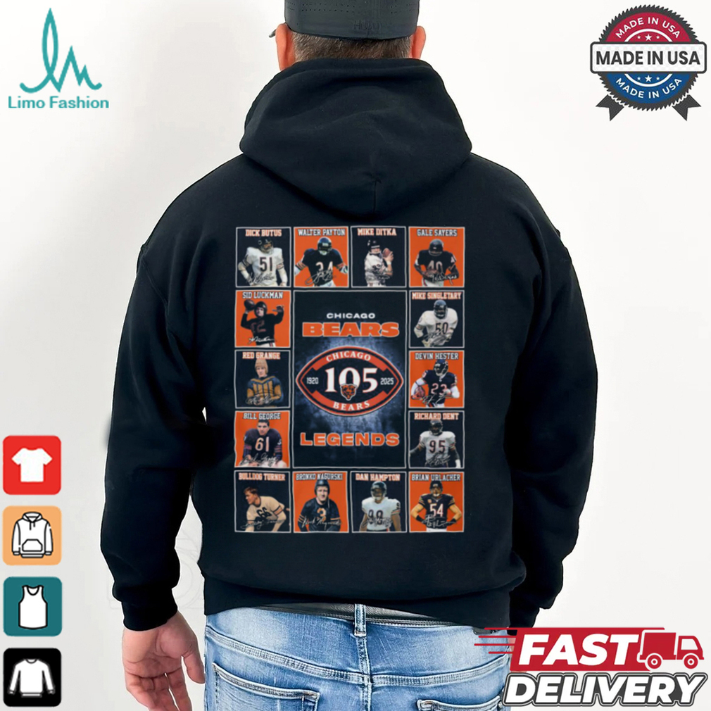 Chicago Bears 1920 2025 Legends 105 Years Shirt Chicago Bears 1920 2025 Legends 105 Years Shirt