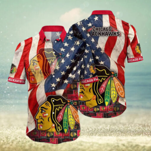 Chicago Blackhawks Patriotic Pride Hawaiian Shirt
