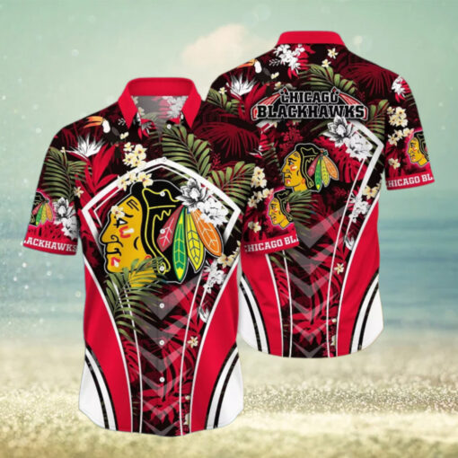 Chicago Blackhawks Tropical Fusion Hawaiian Shirt