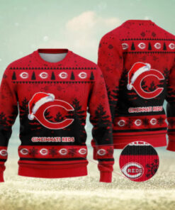 Cincinnati Reds Funny Christmas Ugly Sweater
