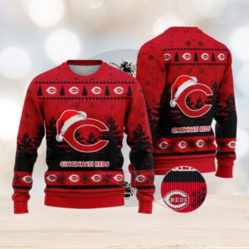 Cincinnati Reds Funny Christmas Ugly Sweater