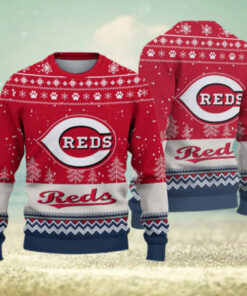 Cincinnati Reds Logo Christmas Wool Sweater