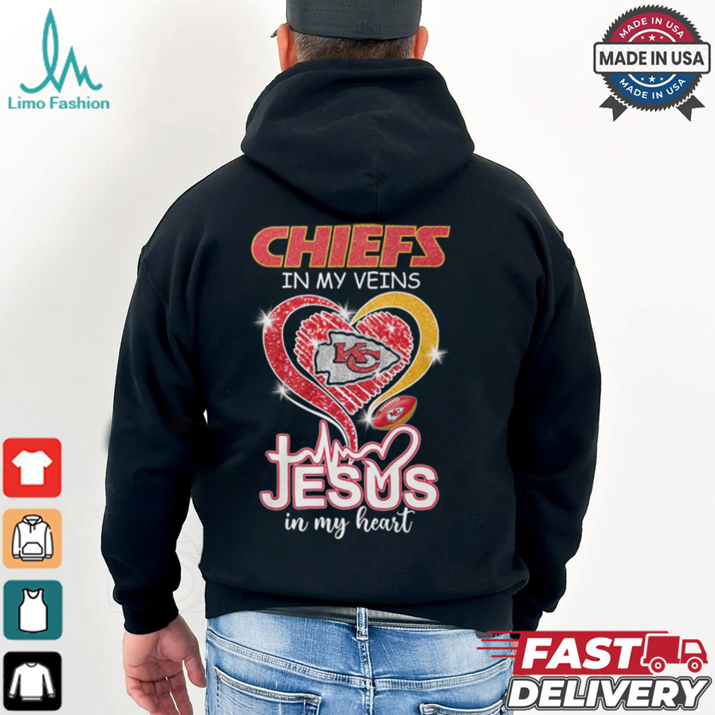 City Chiefs In My Veins Jesus In My Heart 2024 Shirt City Chiefs In My Veins Jesus In My Heart 2024 Shirt