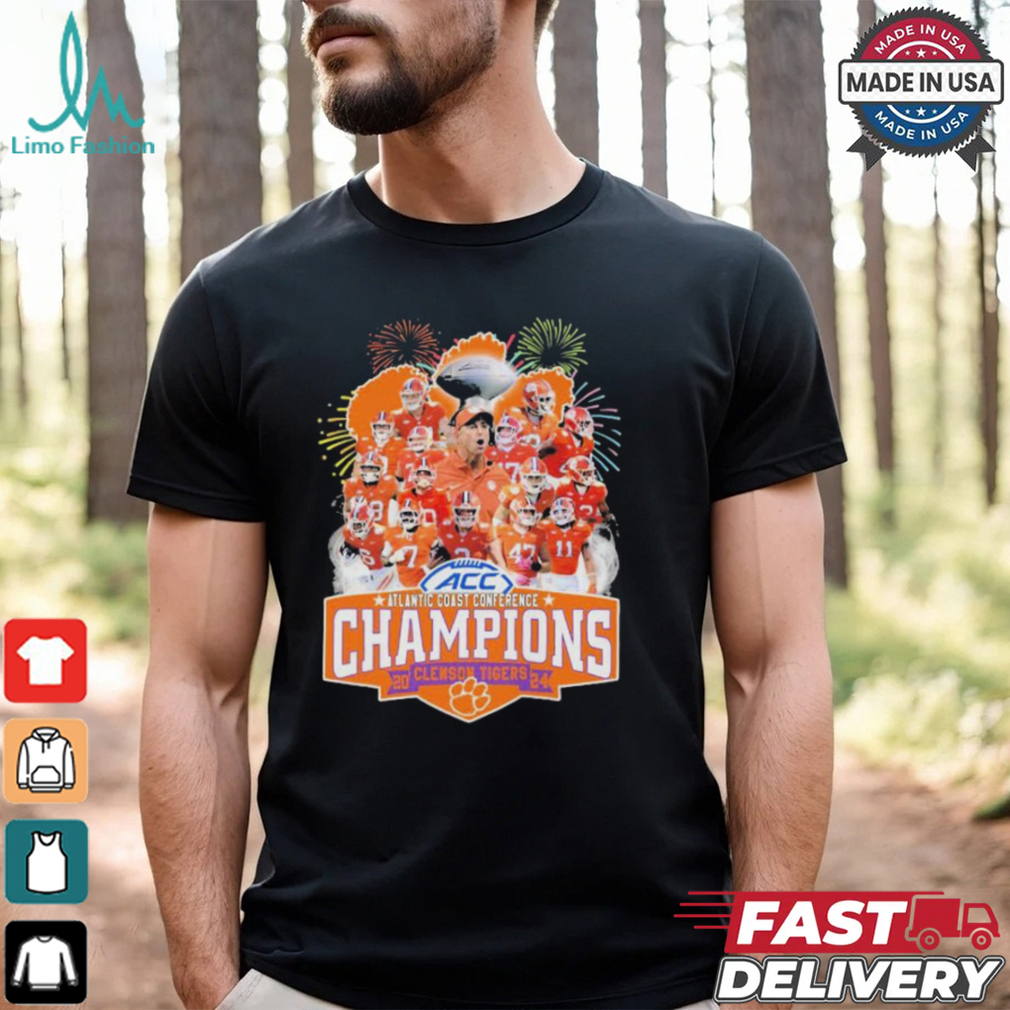 Clemson Tigers Atlantic Coast Conference Champions 2024 T Shirt Clemson Tigers Atlantic Coast Conference Champions 2024 T Shirt