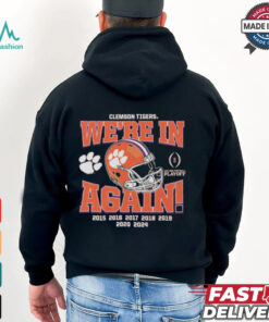 Clemson Tigers College Football Playoff We’re In Again Retro 2015 2024 t shirt