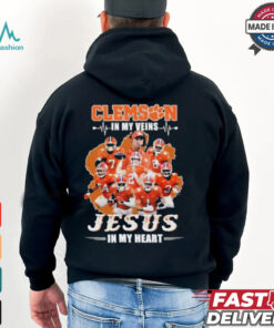 Clemson Tigers In My Veins Jesus In My Heart T shirt