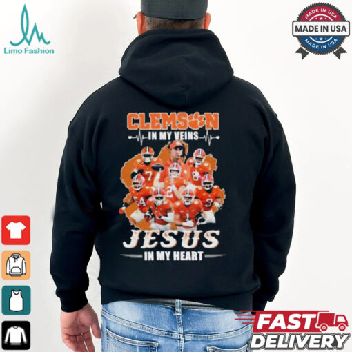 Clemson Tigers In My Veins Jesus In My Heart T shirt