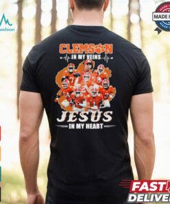 Clemson Tigers In My Veins Jesus In My Heart T shirt