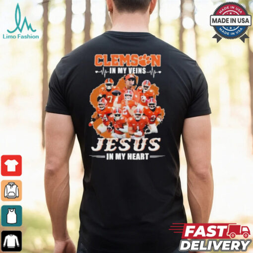 Clemson Tigers In My Veins Jesus In My Heart T shirt