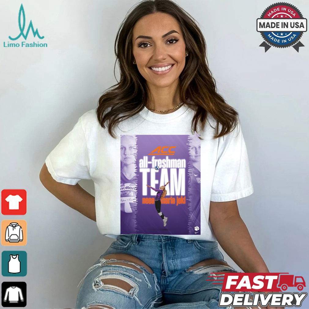 Clemson Tigers Neea Maria Joki ACC All Freshman Team Poster t shirt Clemson Tigers Neea Maria Joki ACC All Freshman Team Poster t shirt