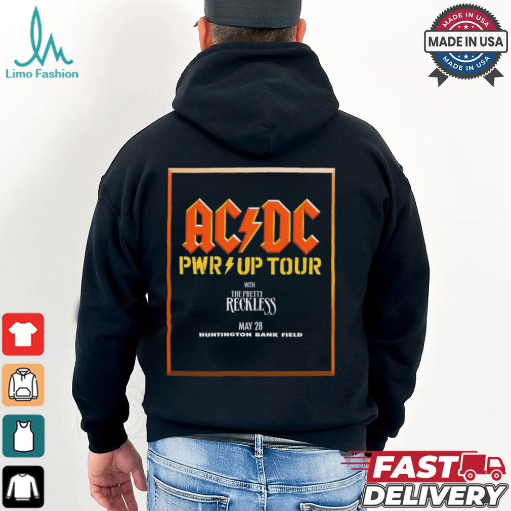 Cleveland Browns AC DC Power Up Tour 2025 Huntington Bank Field On May 28 With The Pretty Reckless t shirt Cleveland Browns AC DC Power Up Tour 2025 Huntington Bank Field On May 28 With The Pretty Reckless t shirt