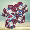 Colorado Avalanche Floral Elegance Hawaiian Shirt