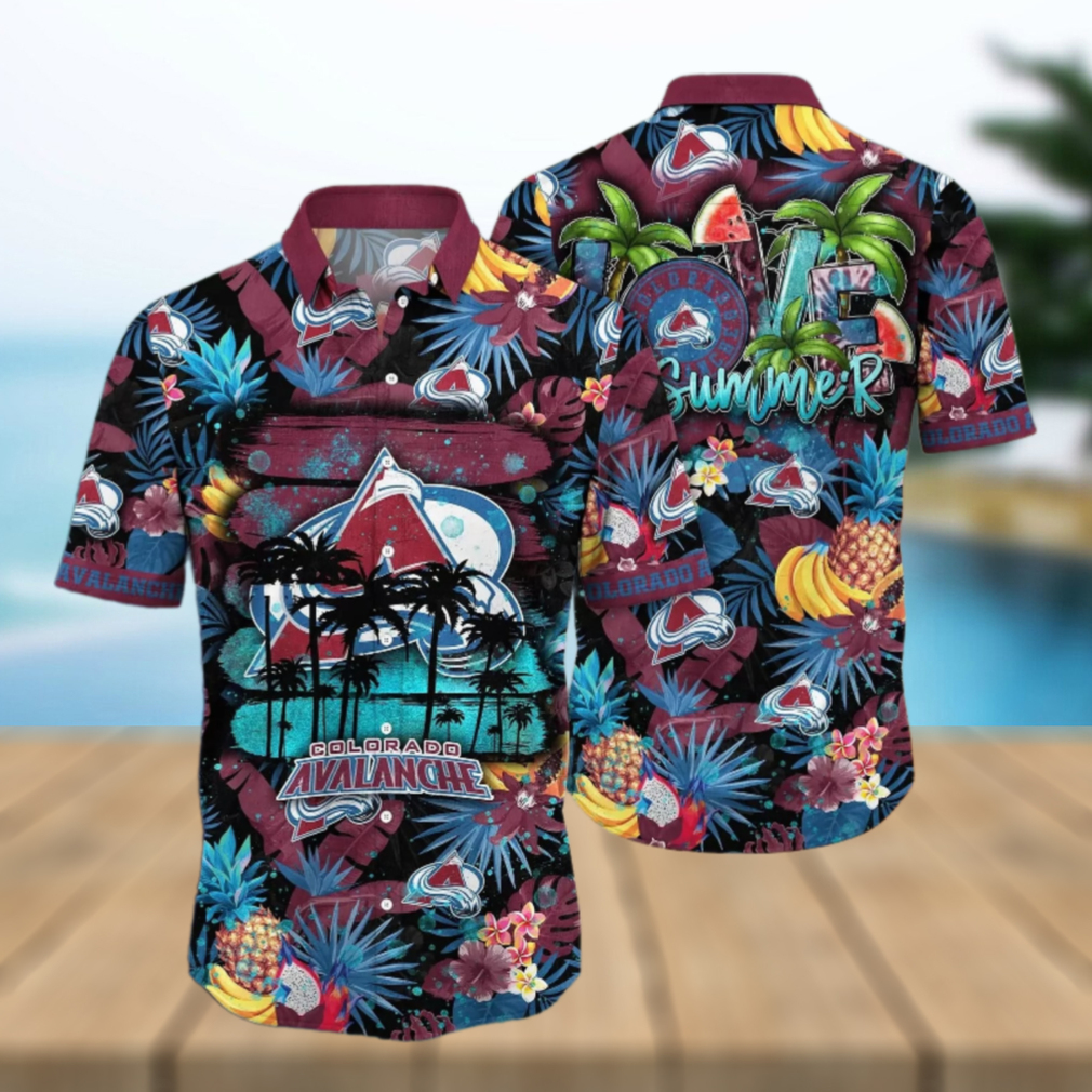 Colorado Avalanche Tropical Summer Hawaiian Shirt Colorado Avalanche Tropical Summer Hawaiian Shirt