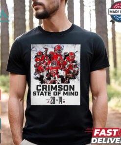Final Alabama Crimson Tide 28 – 14 Auburn Tigers Crimson State Of Mind Poster t shirt