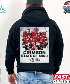 Final Alabama Crimson Tide 28 – 14 Auburn Tigers Crimson State Of Mind Poster t shirt