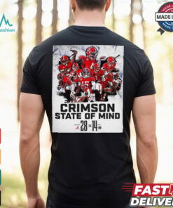Final Alabama Crimson Tide 28 – 14 Auburn Tigers Crimson State Of Mind Poster t shirt